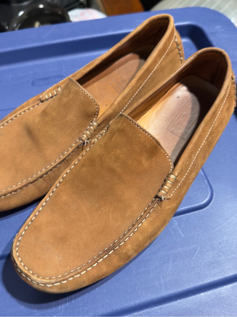 Mercanti Fiorentini Men’s Leather Driving Loafers – Size 12M